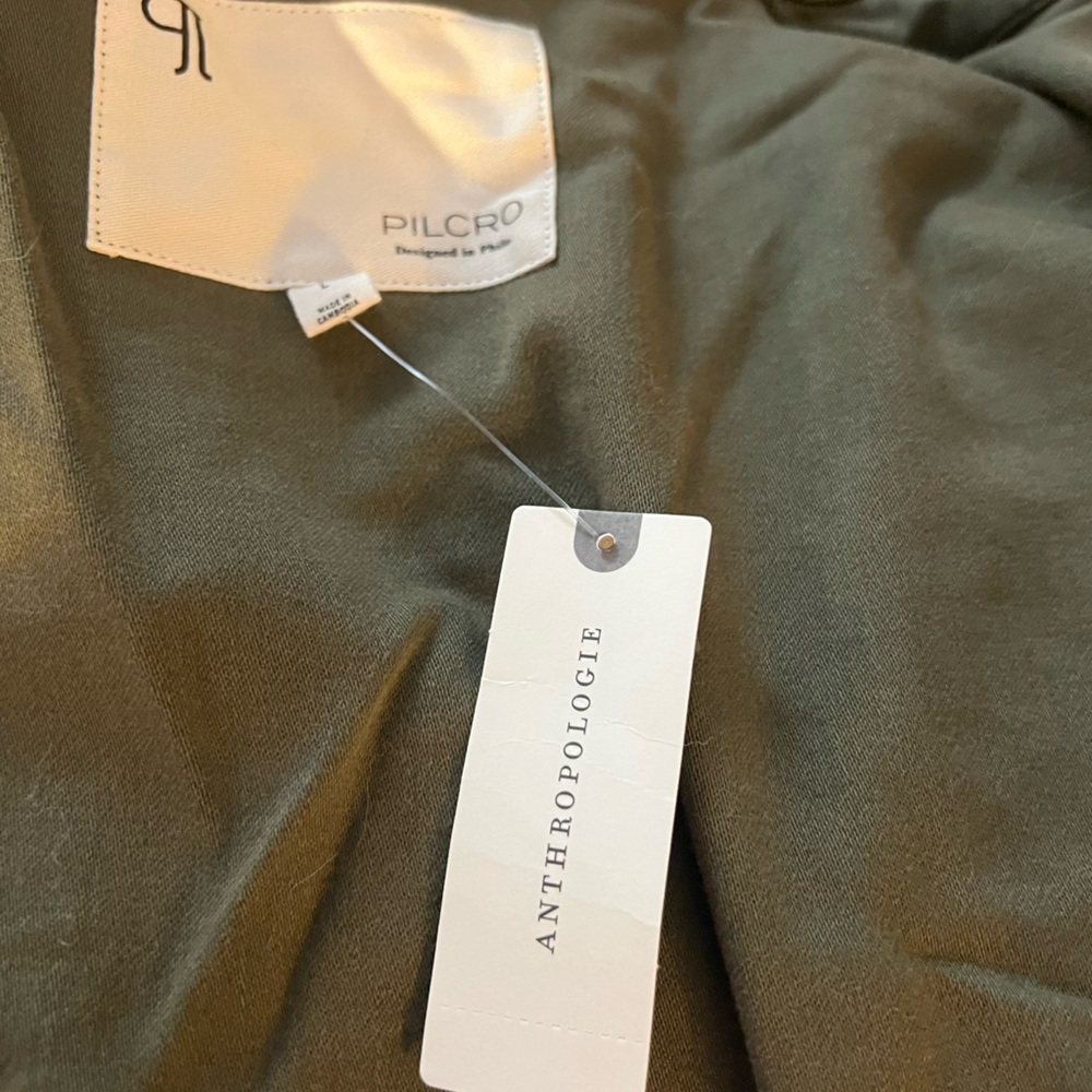 Anthropologie Pilcro Embroidered Cropped Utility Jacket- Sz. L NWT - Picture 8 of 15